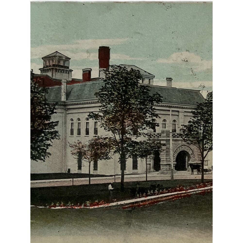 Antique 1908 Ephemera Postcard Indiana State Prison Michigan City IN Litho Print